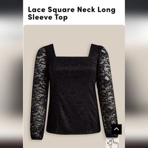 -NWOT Lace Sleeve Top